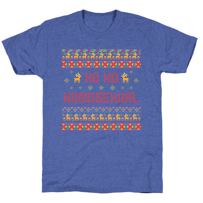 Ho Ho Ho Homosexual Unisex Triblend Tee
