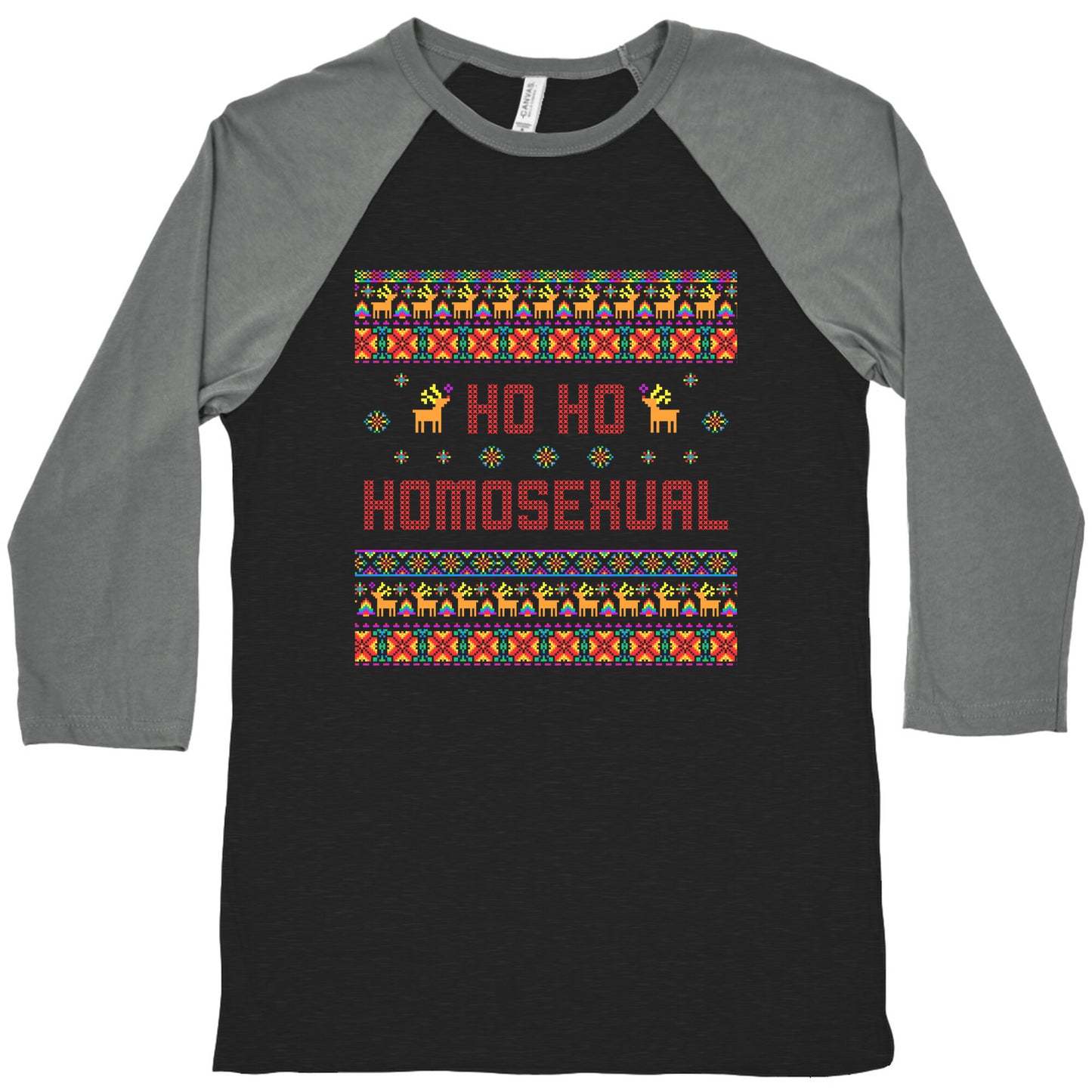 Ho Ho Ho Homosexual Baseball Tee