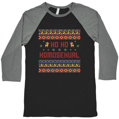 Ho Ho Ho Homosexual Baseball Tee