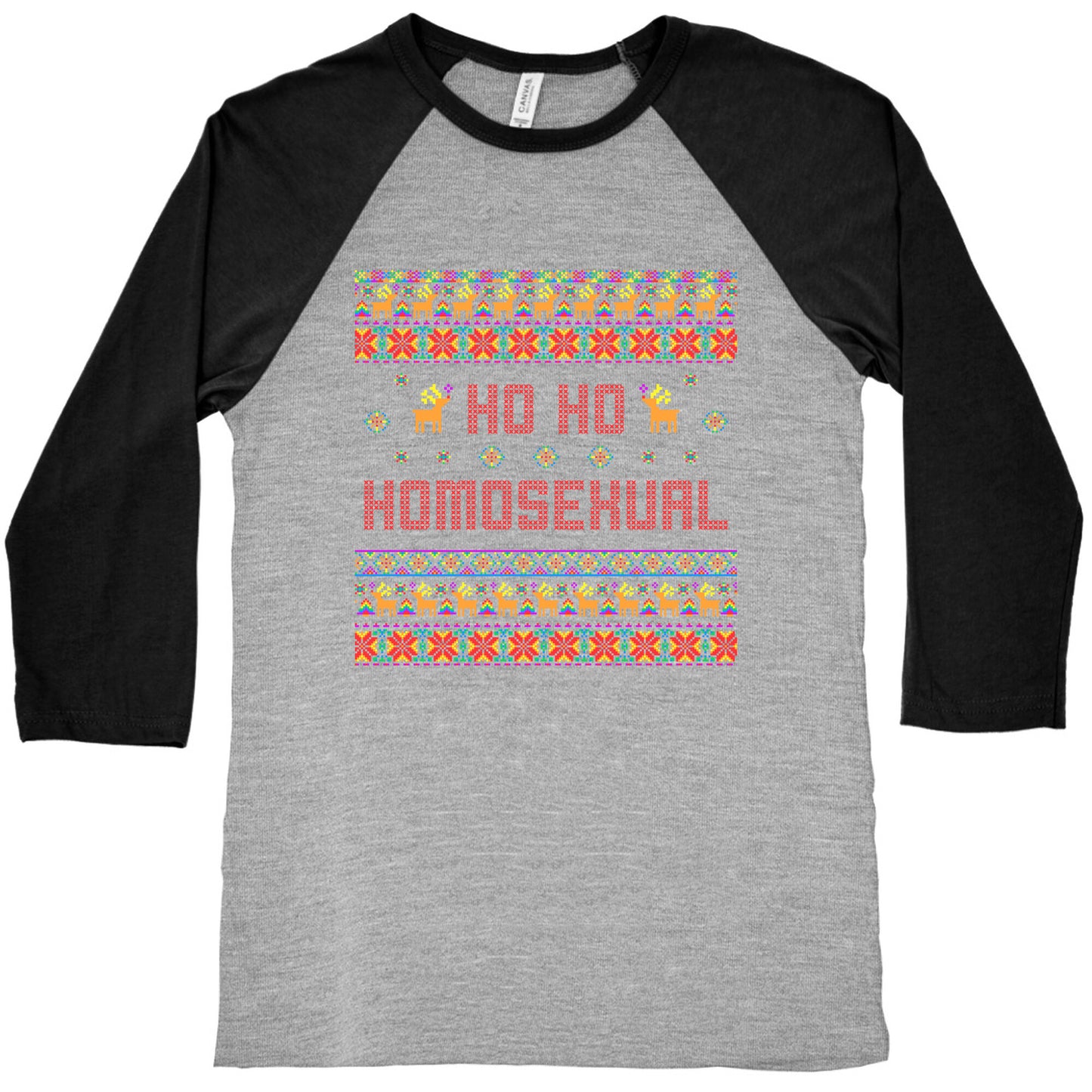 Ho Ho Ho Homosexual Baseball Tee
