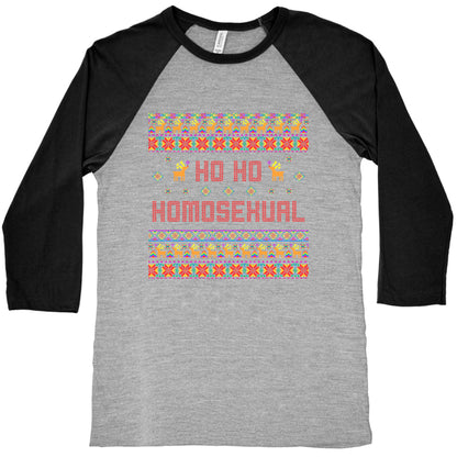 Ho Ho Ho Homosexual Baseball Tee