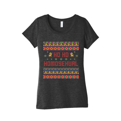 Ho Ho Ho Homosexual Womens Triblend Tee