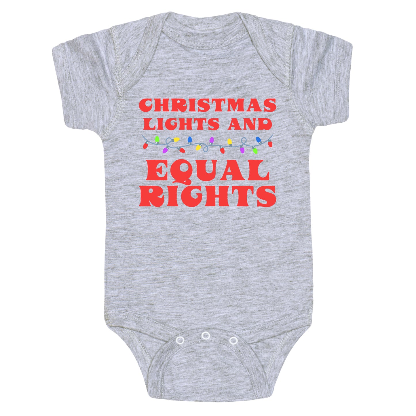 Christmas Lights and Equal Rights Baby One-Piece