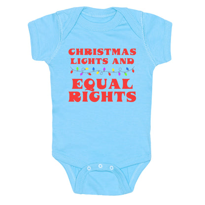 Christmas Lights and Equal Rights Baby One-Piece