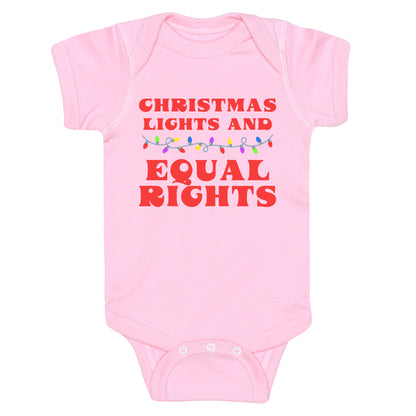 Christmas Lights and Equal Rights Baby One-Piece