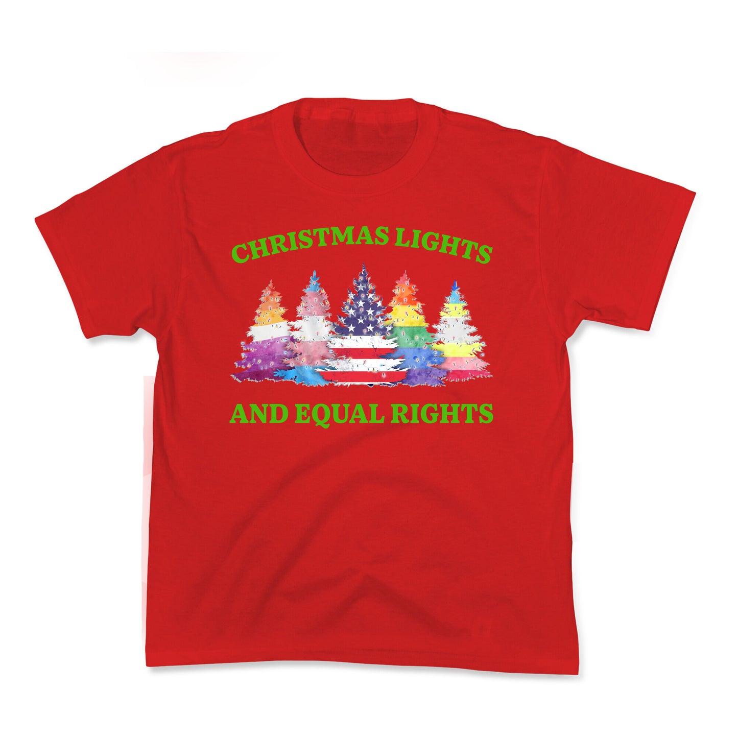 Christmas Lights and Equal Rights Shirt Kids Tee