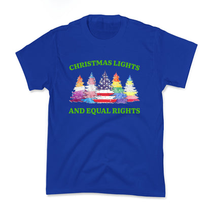 Christmas Lights and Equal Rights Shirt Kids Tee
