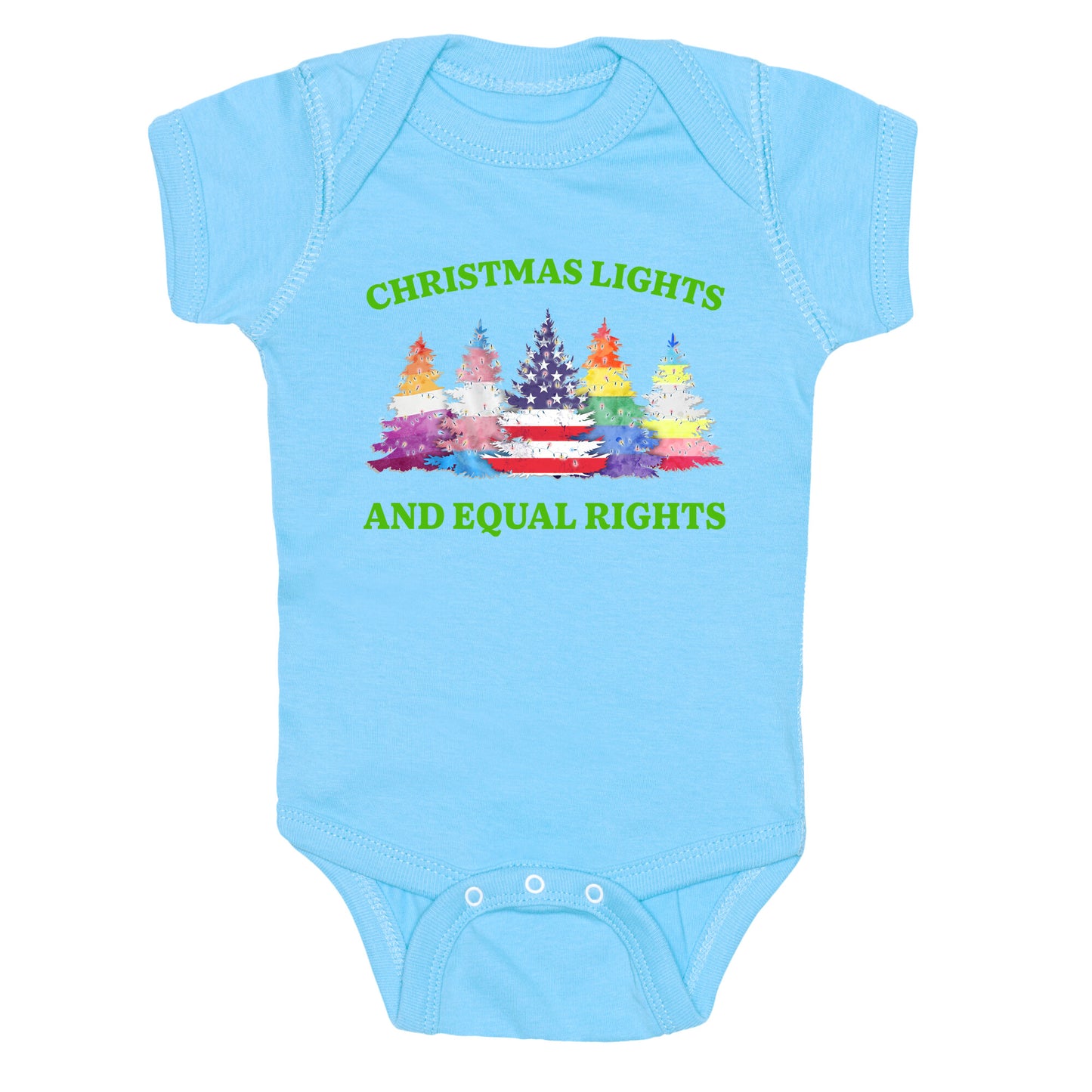 Christmas Lights and Equal Rights Shirt Baby One-Piece