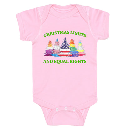 Christmas Lights and Equal Rights Shirt Baby One-Piece