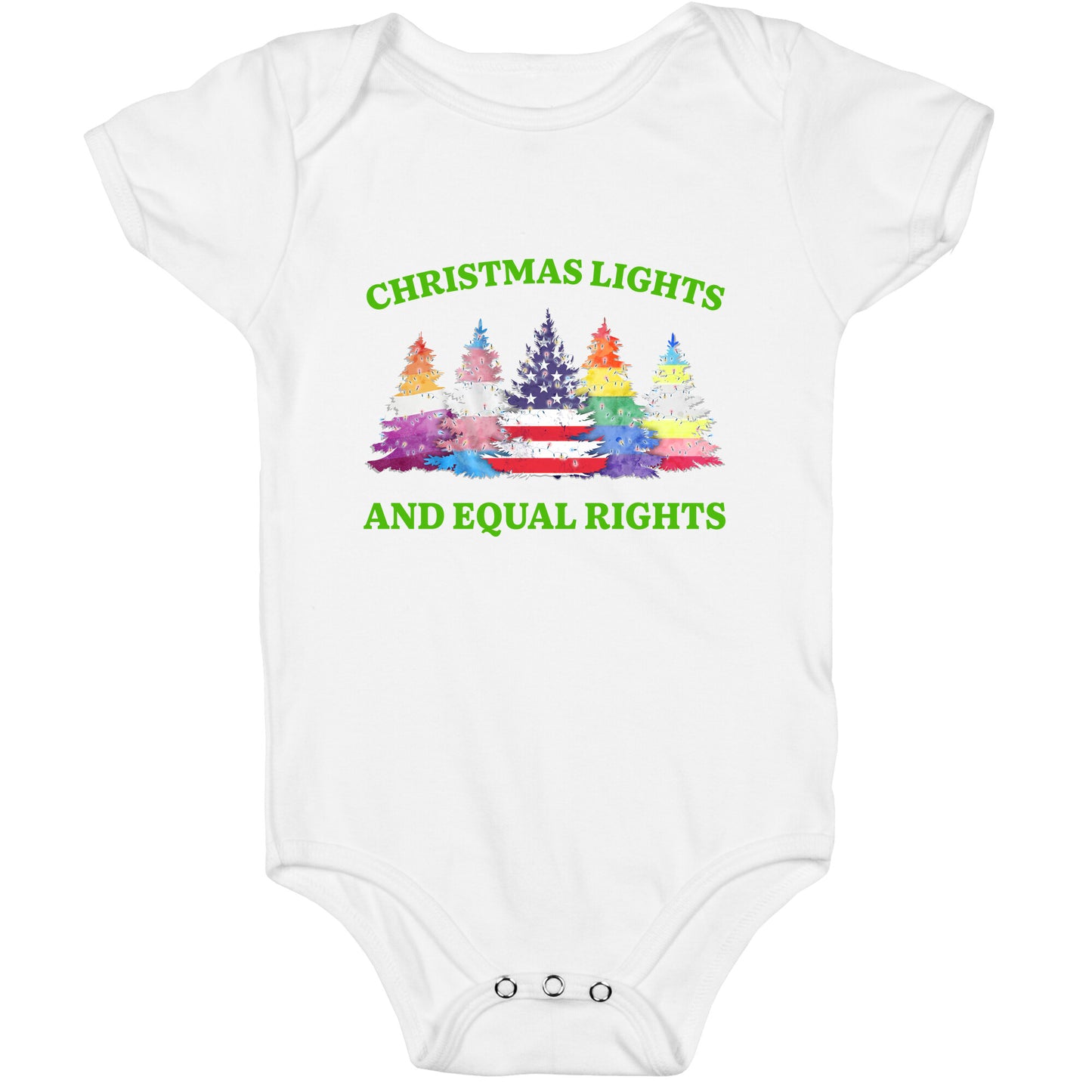 Christmas Lights and Equal Rights Shirt Baby One-Piece
