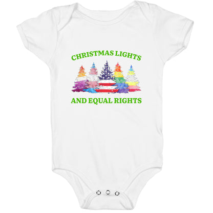 Christmas Lights and Equal Rights Shirt Baby One-Piece