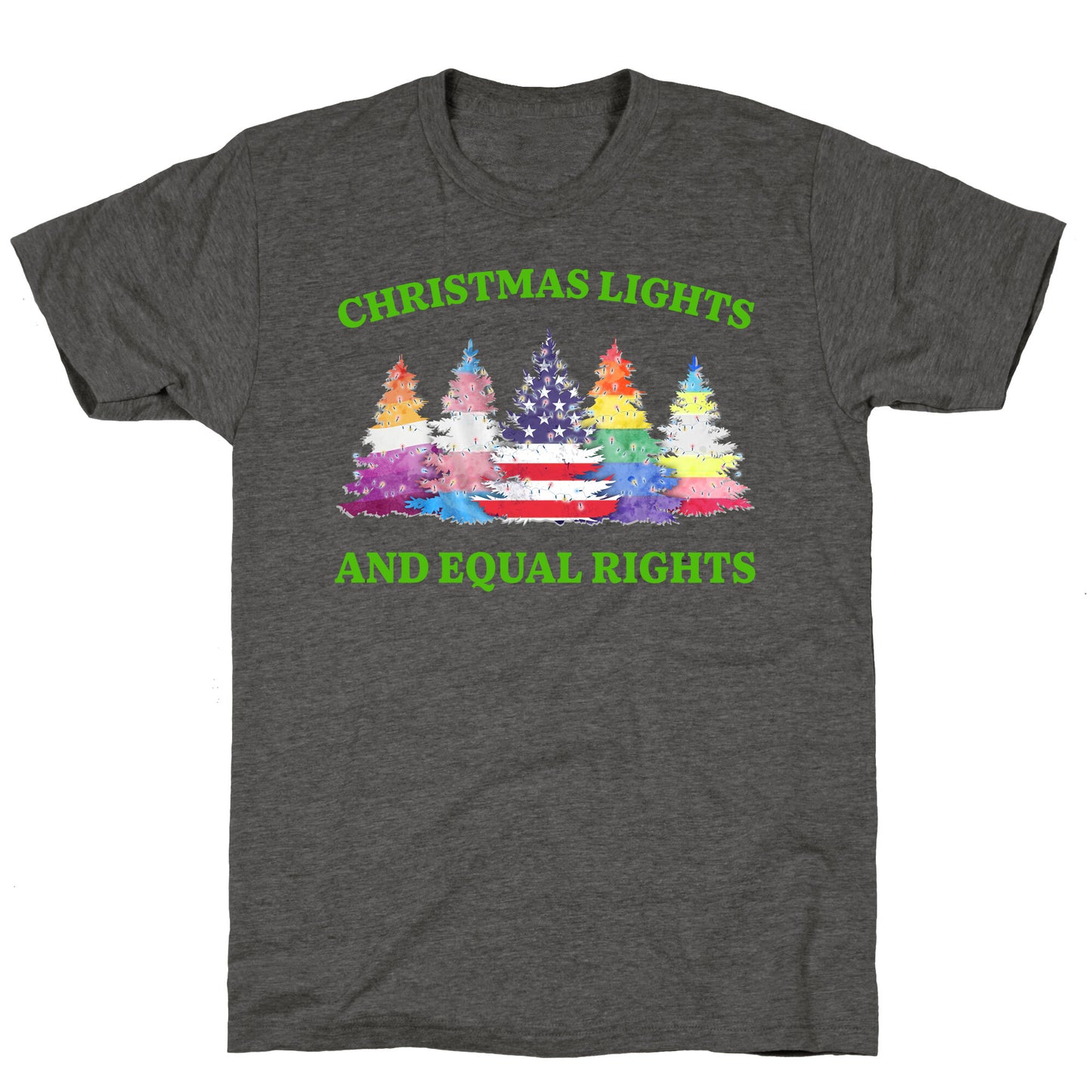 Christmas Lights and Equal Rights Shirt Unisex Triblend Tee