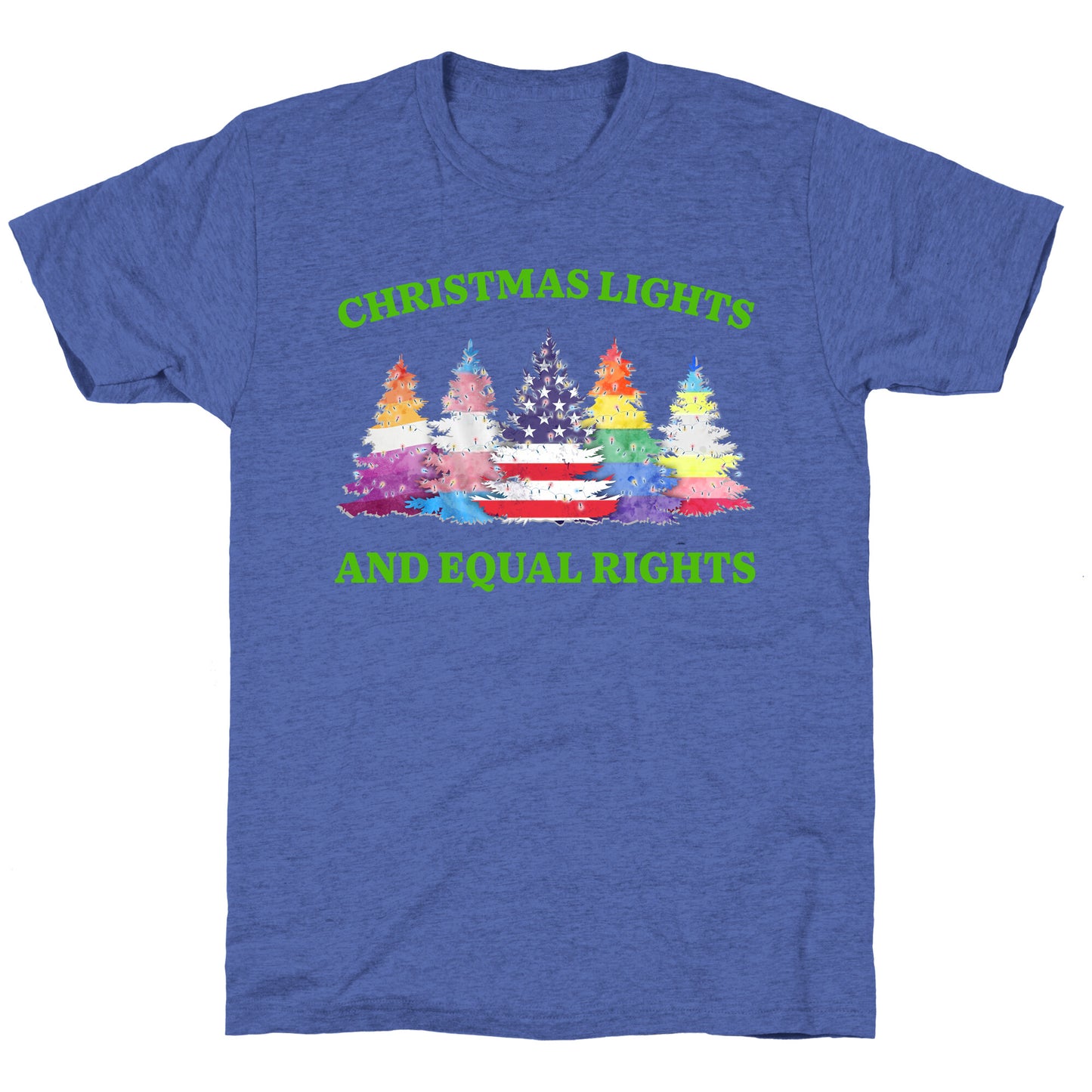 Christmas Lights and Equal Rights Shirt Unisex Triblend Tee