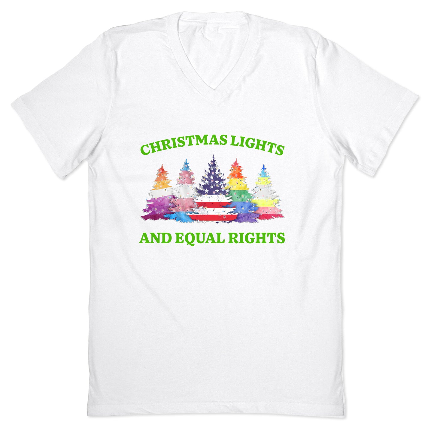 Christmas Lights and Equal Rights Shirt V-Neck