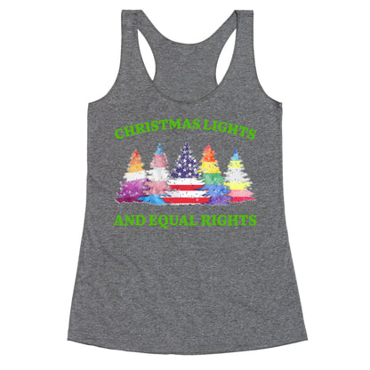 Christmas Lights and Equal Rights Shirt Racerback Tank