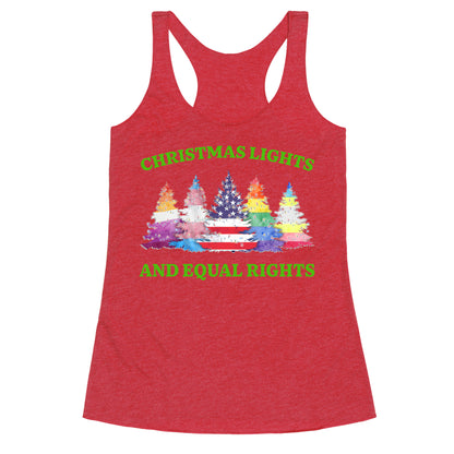 Christmas Lights and Equal Rights Shirt Racerback Tank