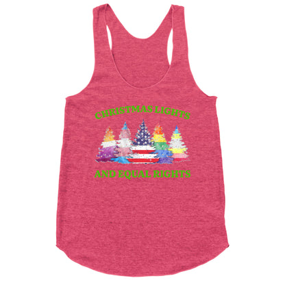 Christmas Lights and Equal Rights Shirt Racerback Tank