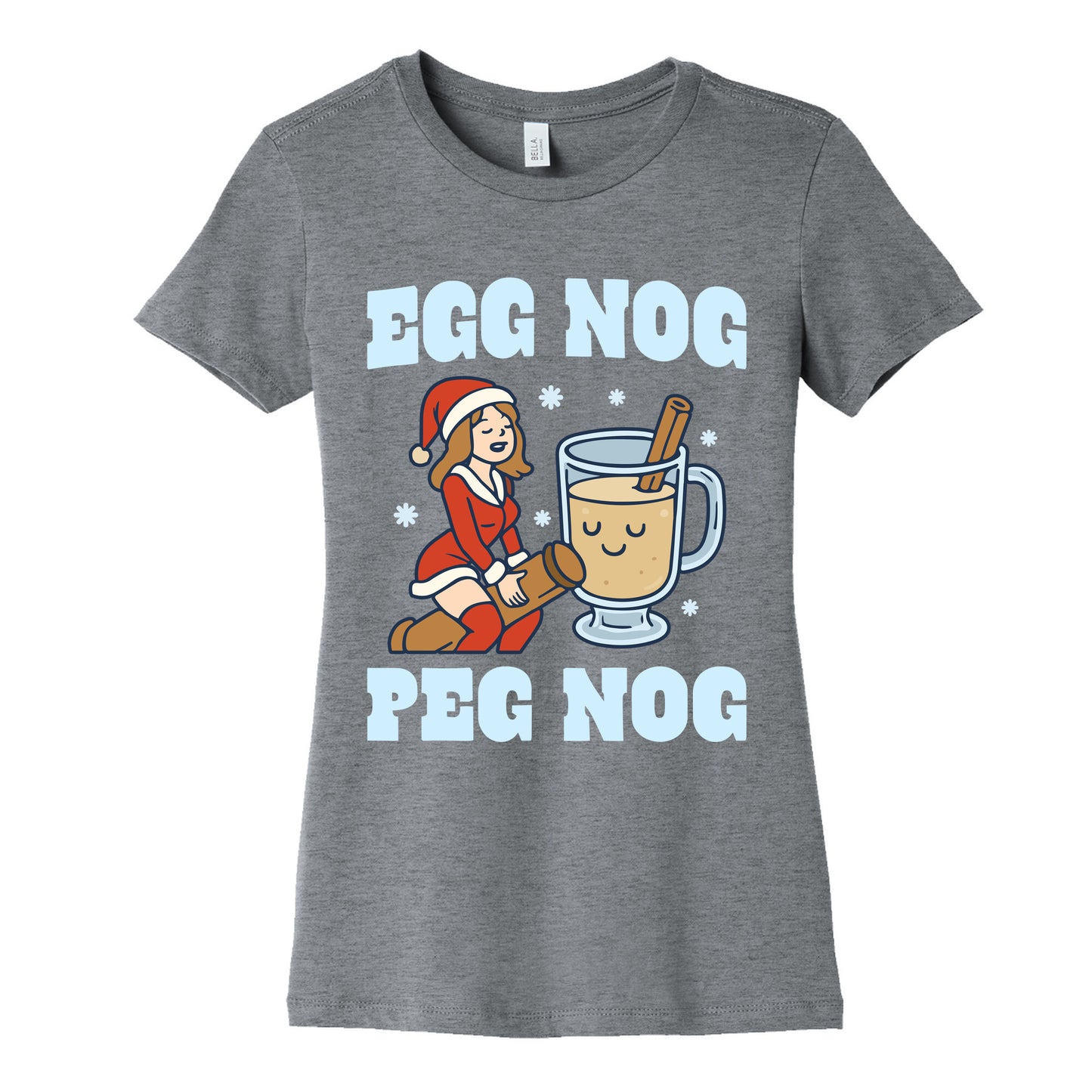 Egg Nog Peg Nog Womens Cotton Tee