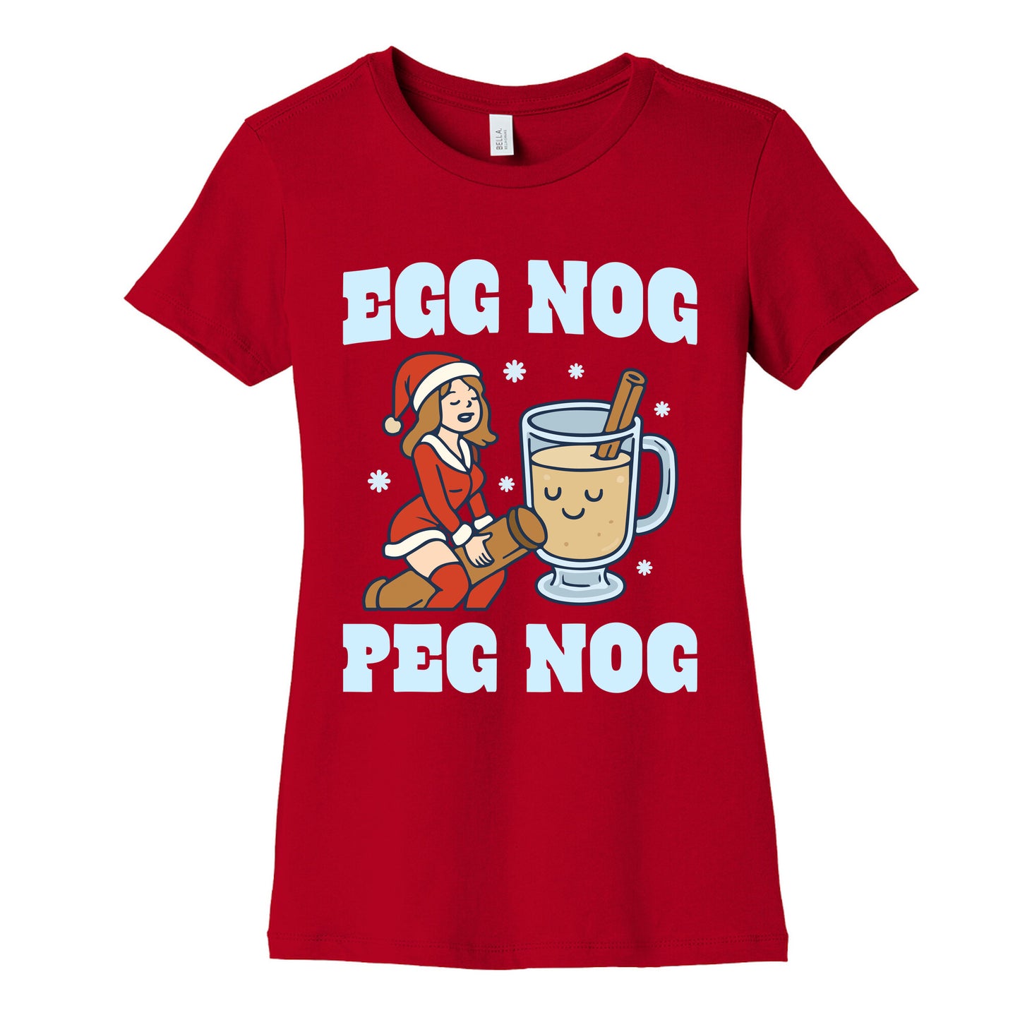 Egg Nog Peg Nog Womens Cotton Tee