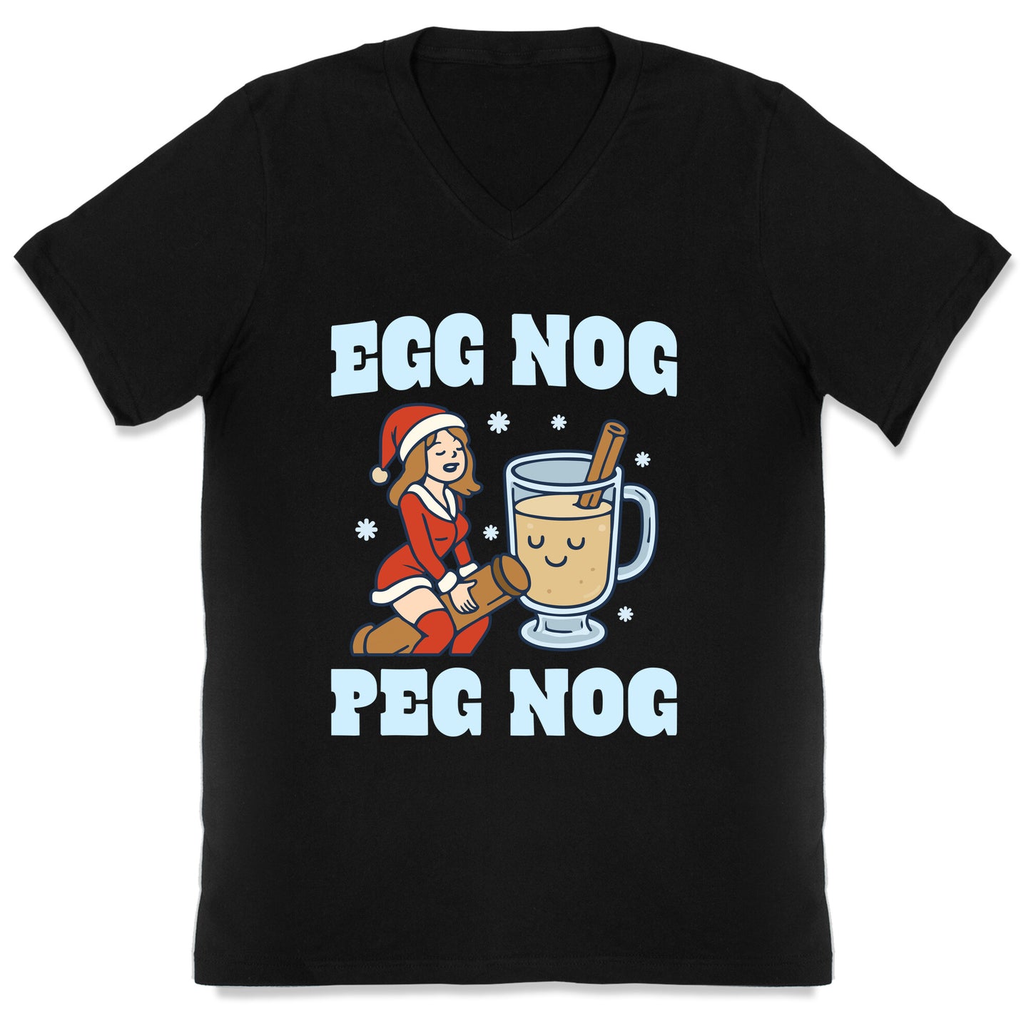 Egg Nog Peg Nog V-Neck