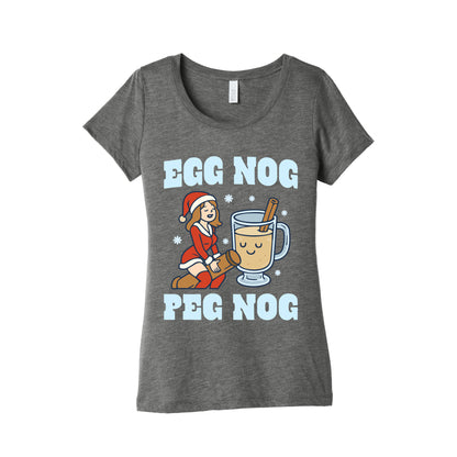 Egg Nog Peg Nog Womens Triblend Tee