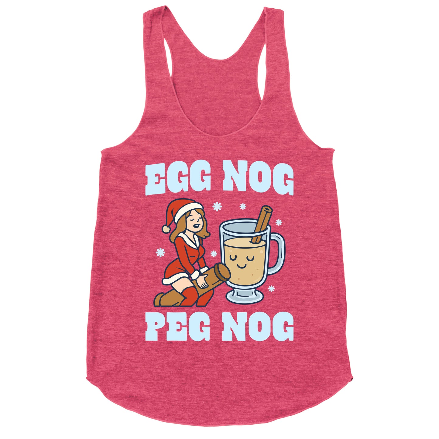 Egg Nog Peg Nog Racerback Tank