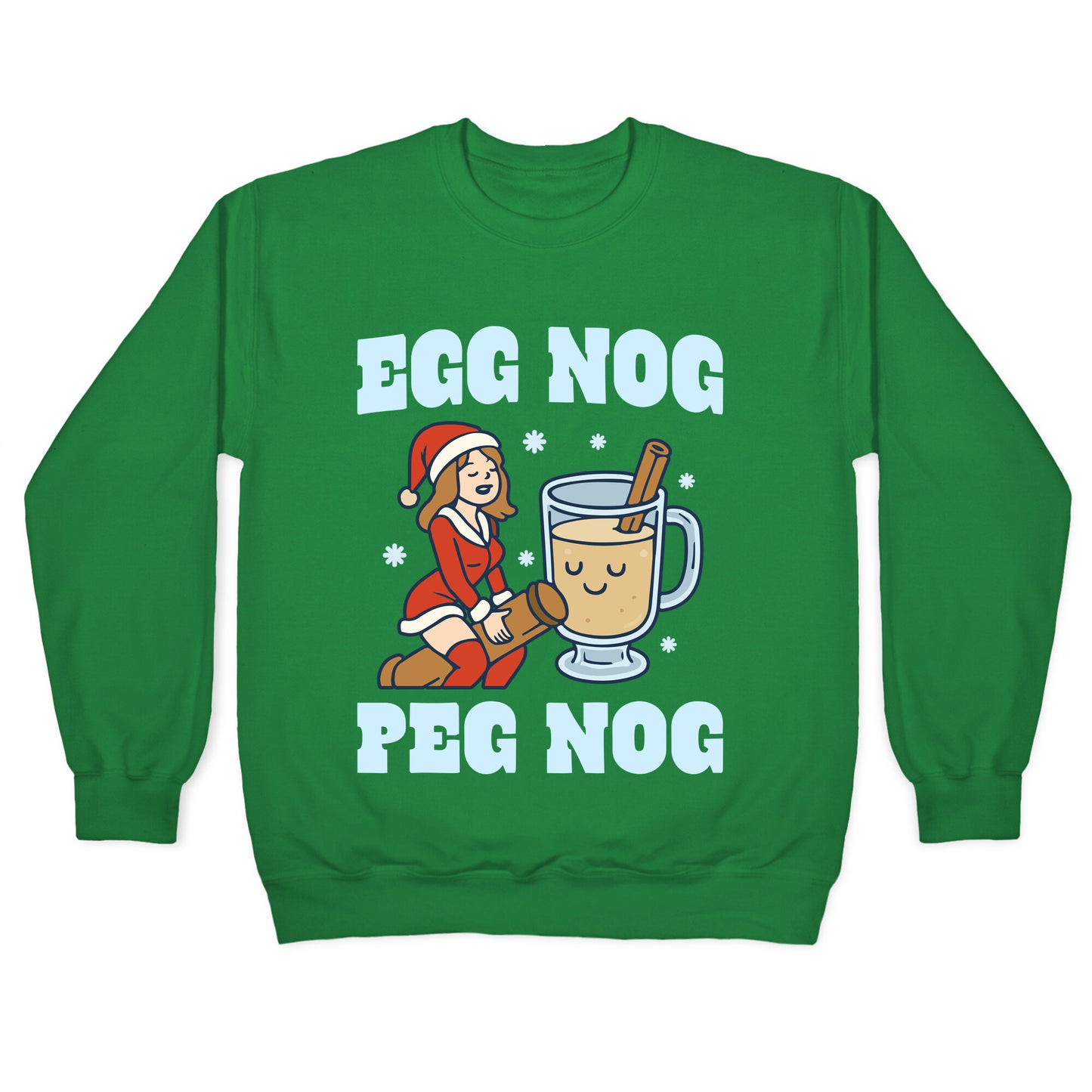 Egg Nog Peg Nog Crewneck Sweatshirt