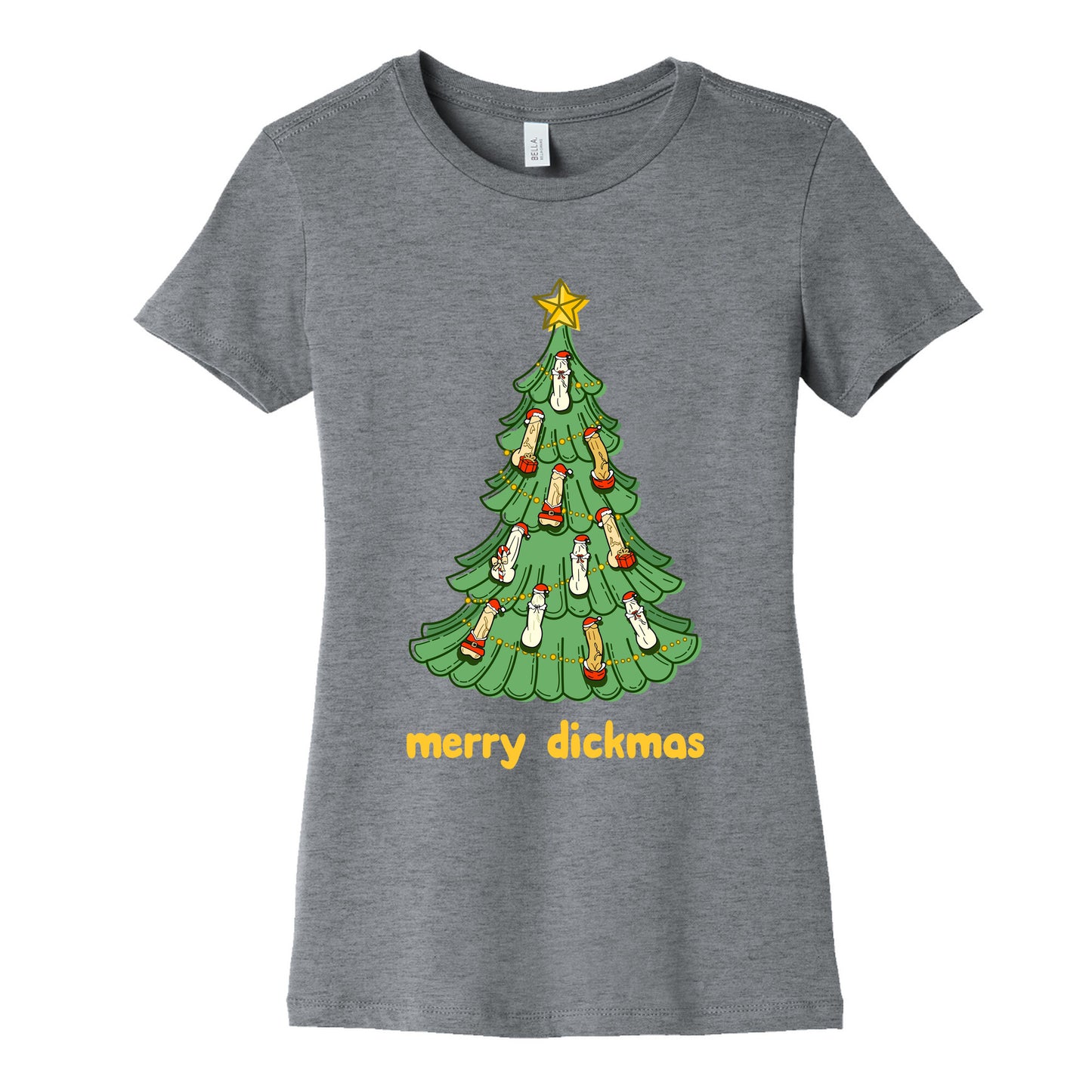 Merry Dickmas Womens Cotton Tee