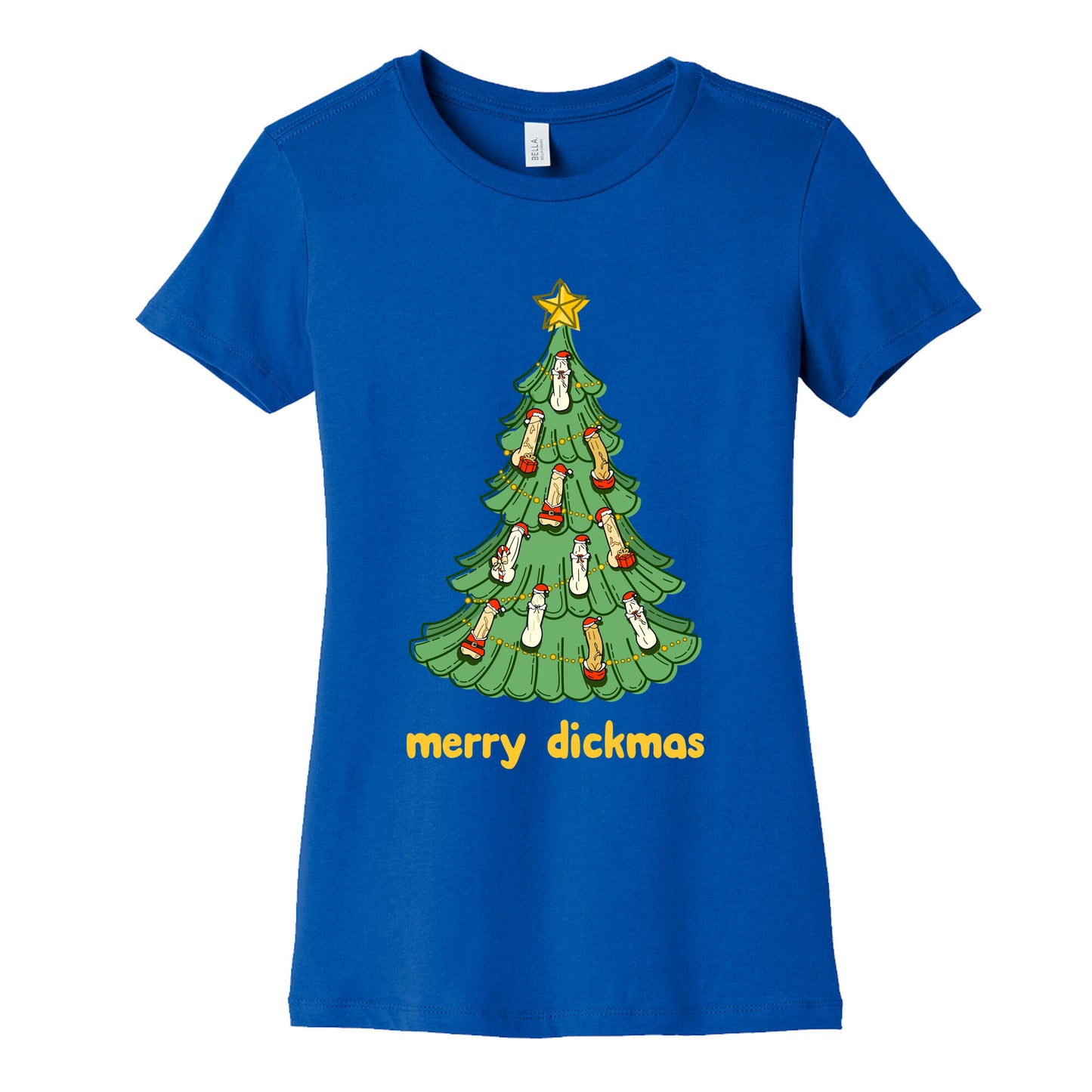 Merry Dickmas Womens Cotton Tee