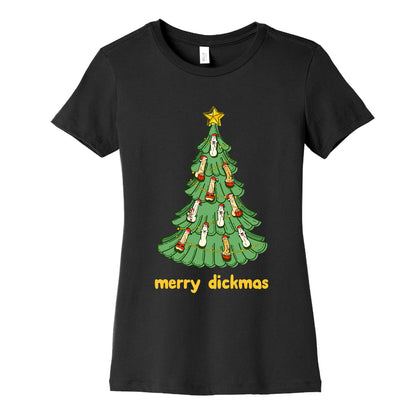 Merry Dickmas Womens Cotton Tee