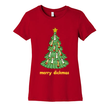 Merry Dickmas Womens Cotton Tee
