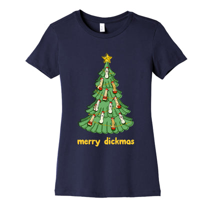 Merry Dickmas Womens Cotton Tee