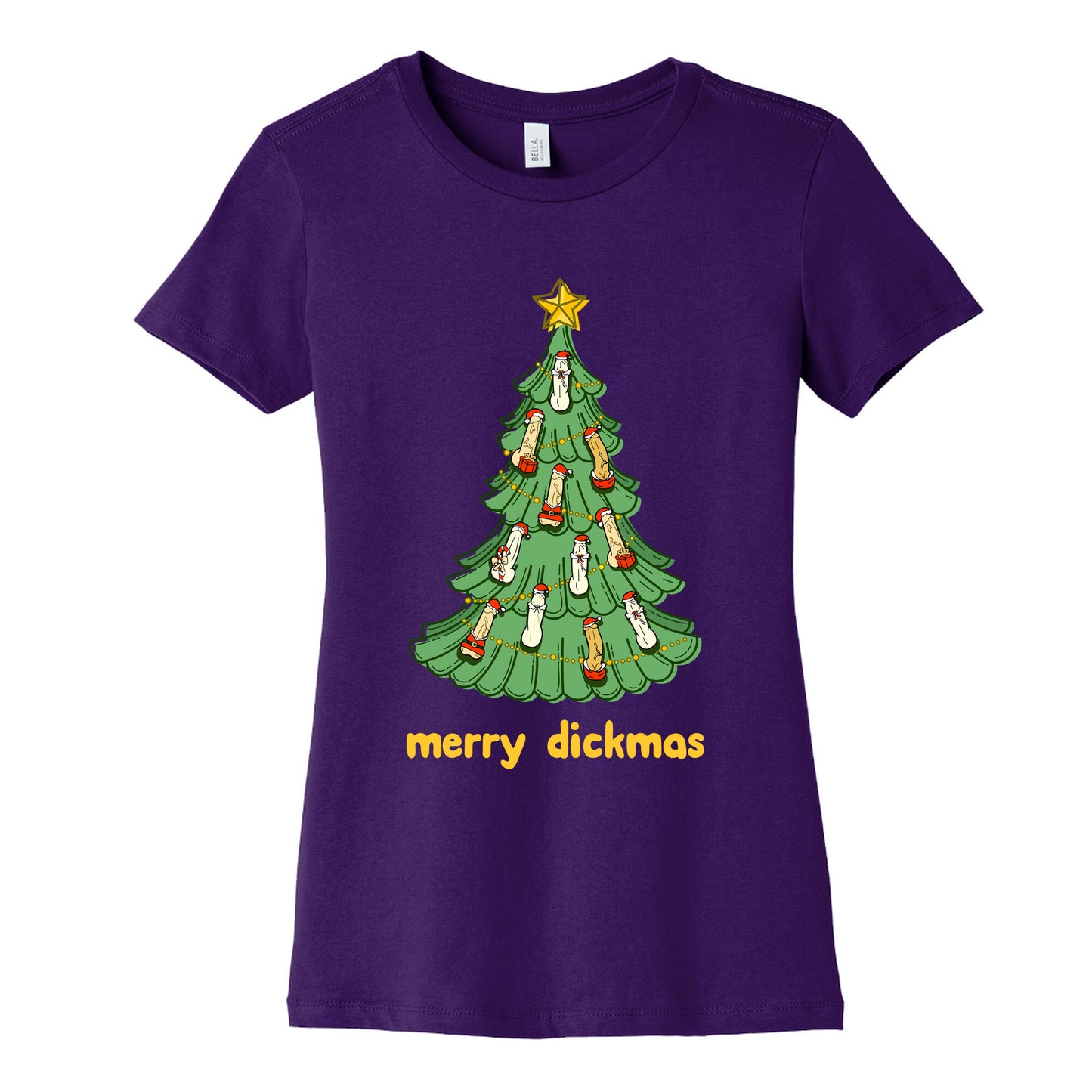 Merry Dickmas Womens Cotton Tee