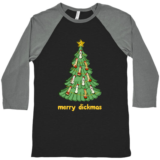 Merry Dickmas Baseball Tee
