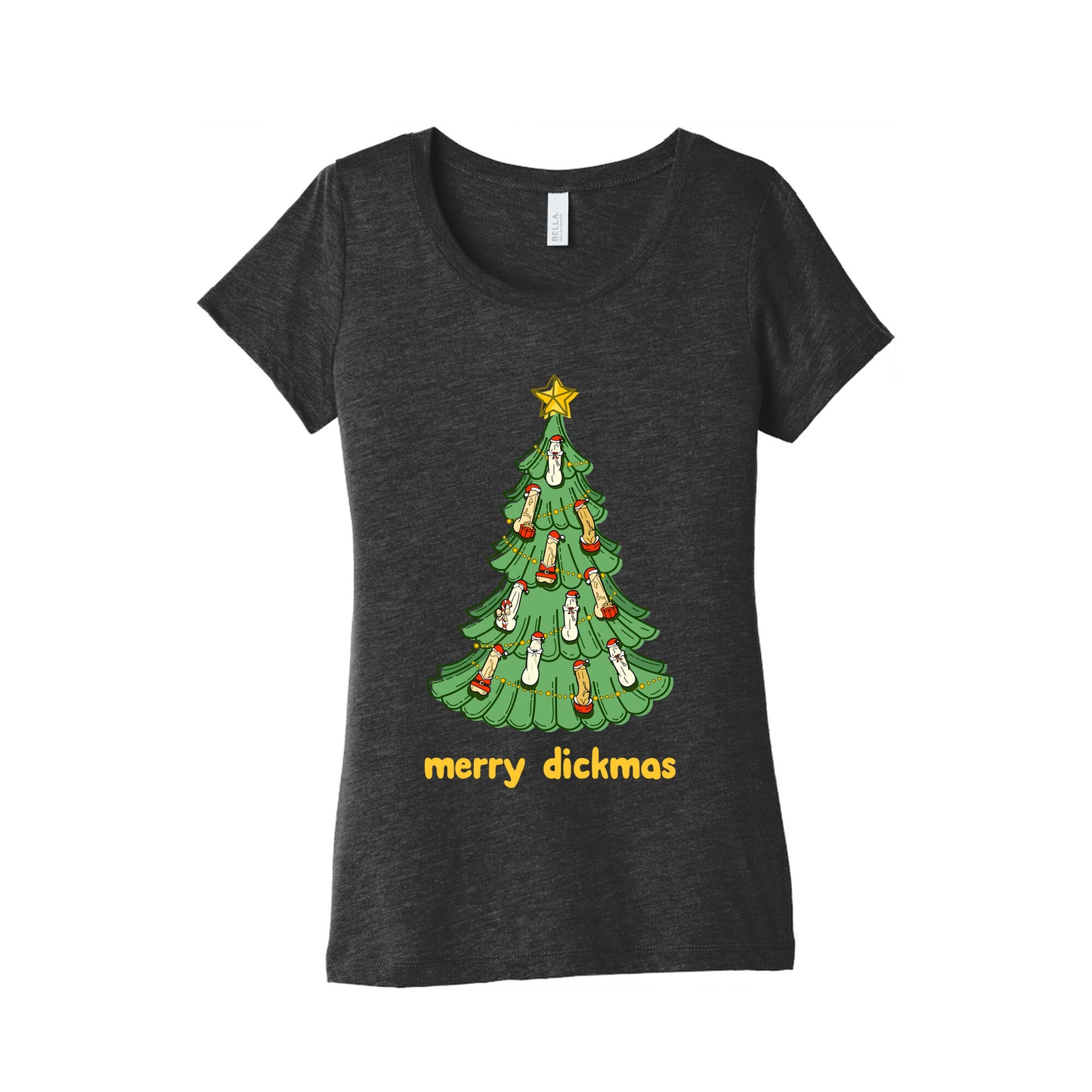 Merry Dickmas Womens Triblend Tee