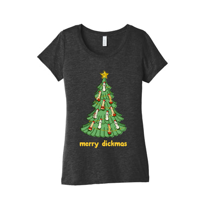 Merry Dickmas Womens Triblend Tee