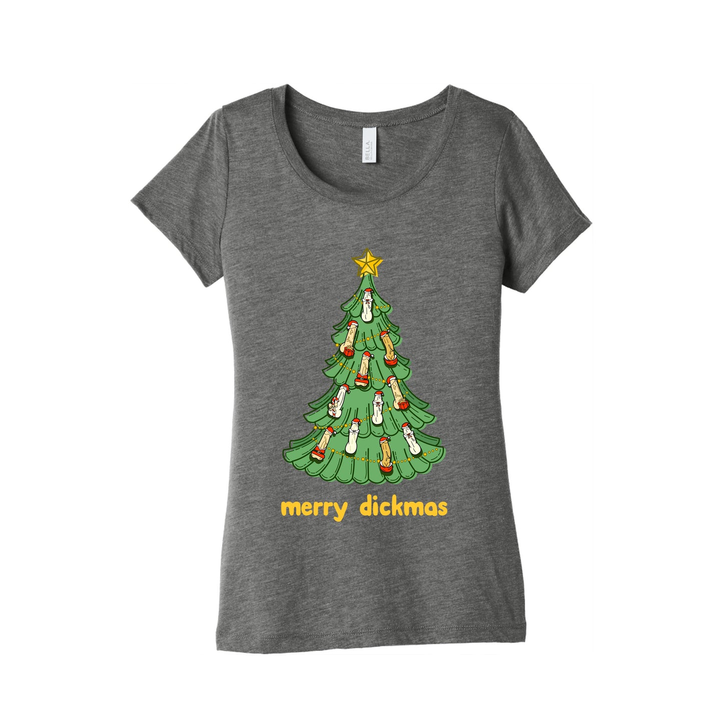 Merry Dickmas Womens Triblend Tee
