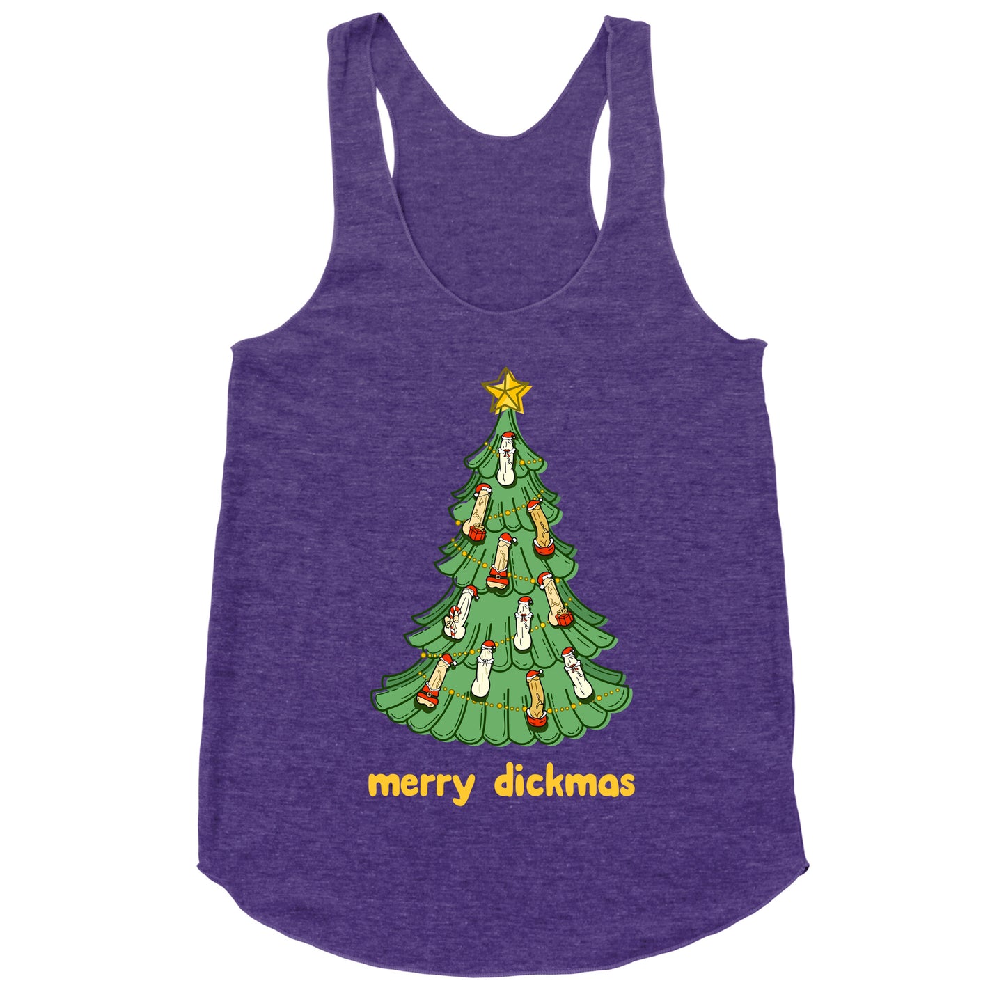 Merry Dickmas Racerback Tank