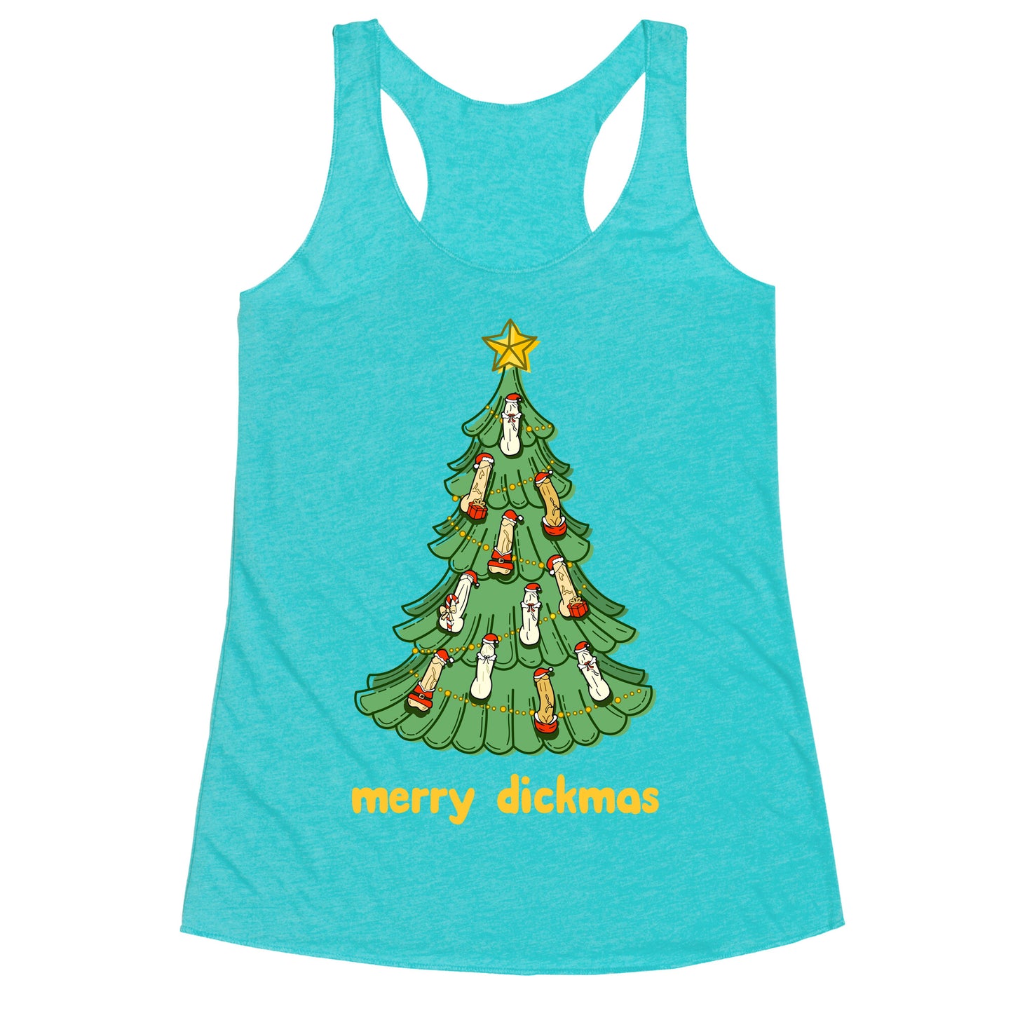 Merry Dickmas Racerback Tank