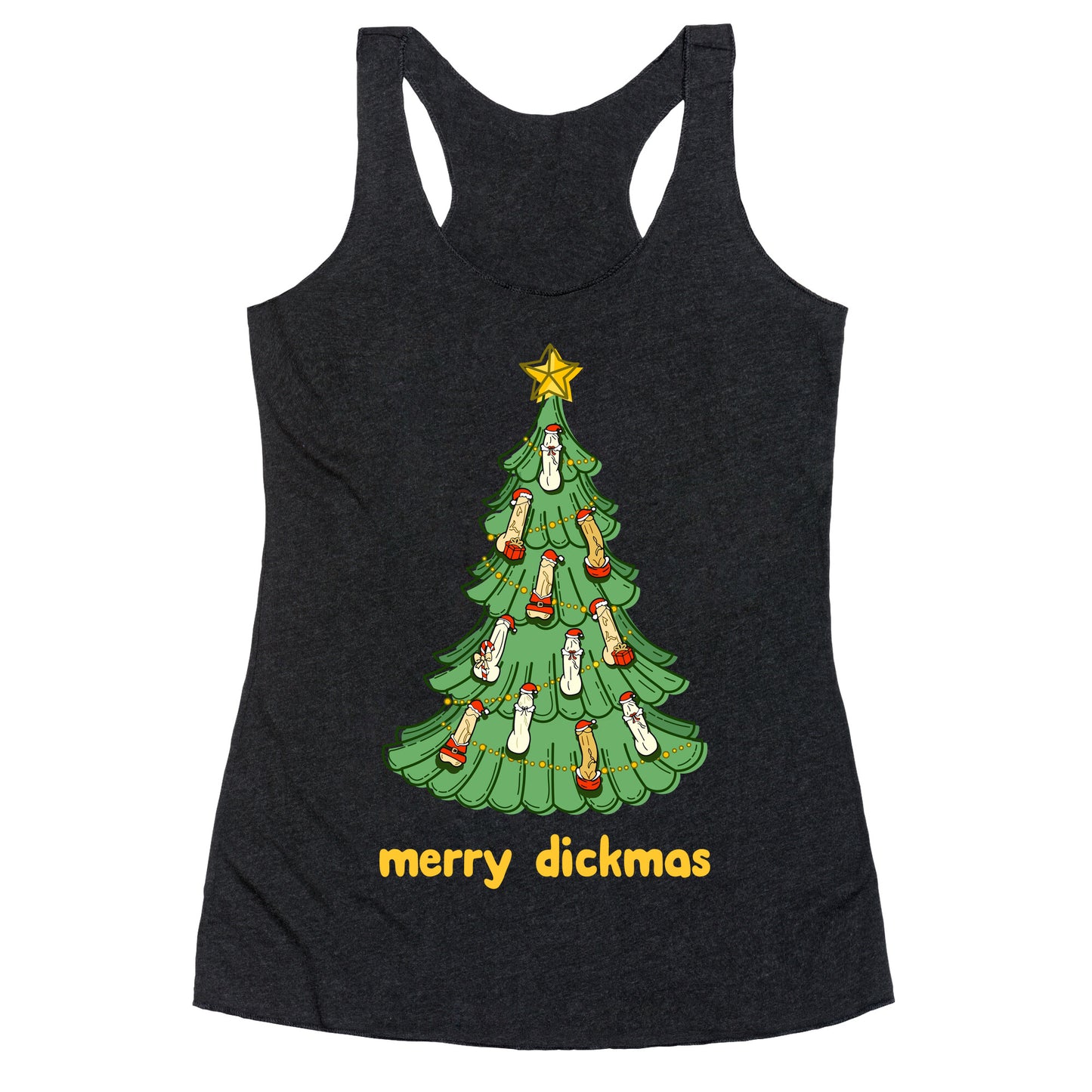 Merry Dickmas Racerback Tank