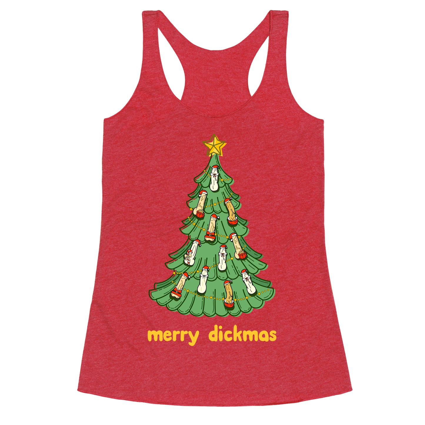 Merry Dickmas Racerback Tank