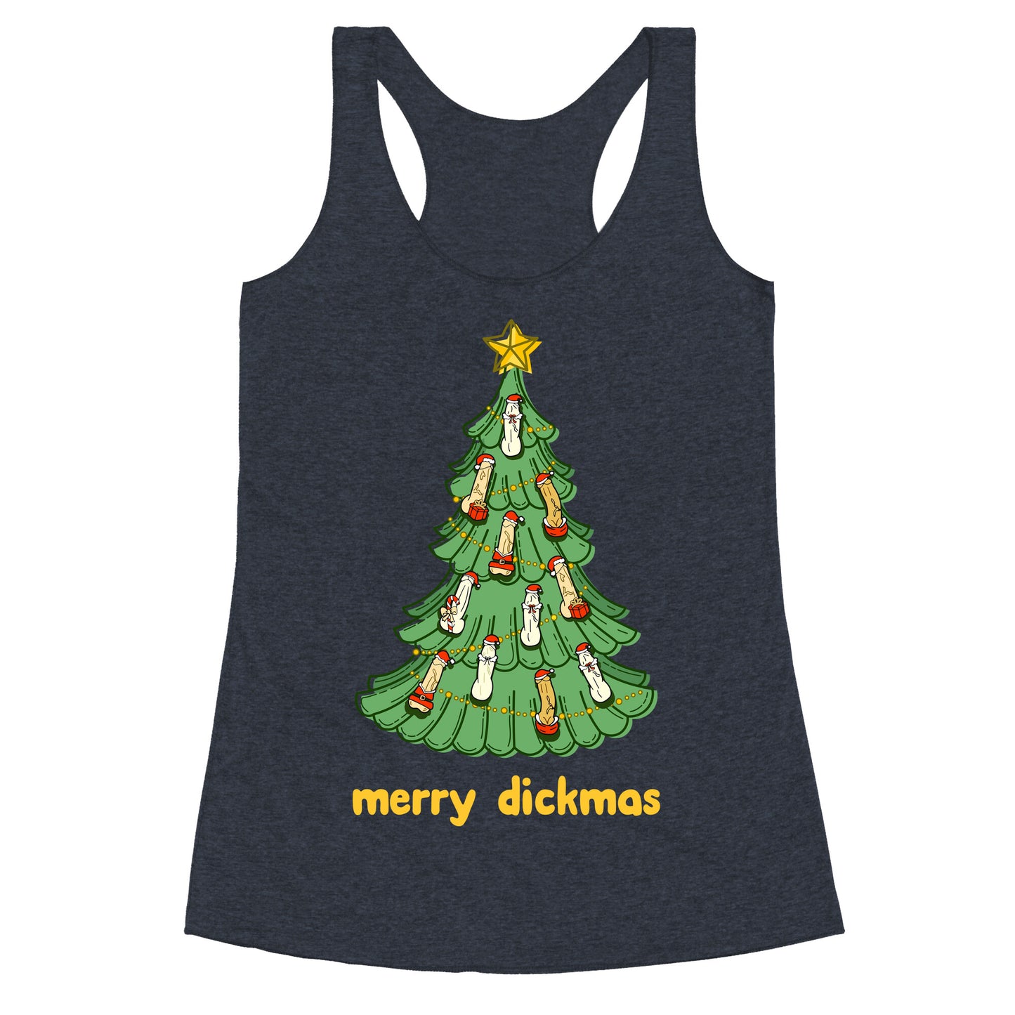 Merry Dickmas Racerback Tank