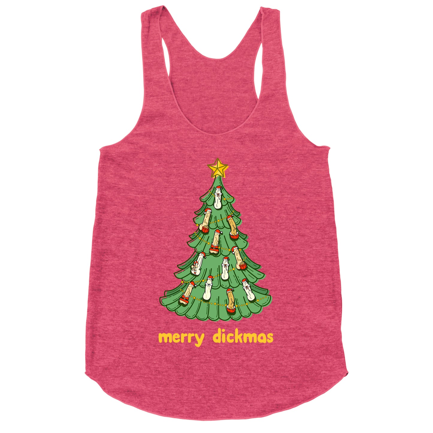 Merry Dickmas Racerback Tank