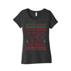 Tis The Season To Be Naughty Womens Triblend Tee