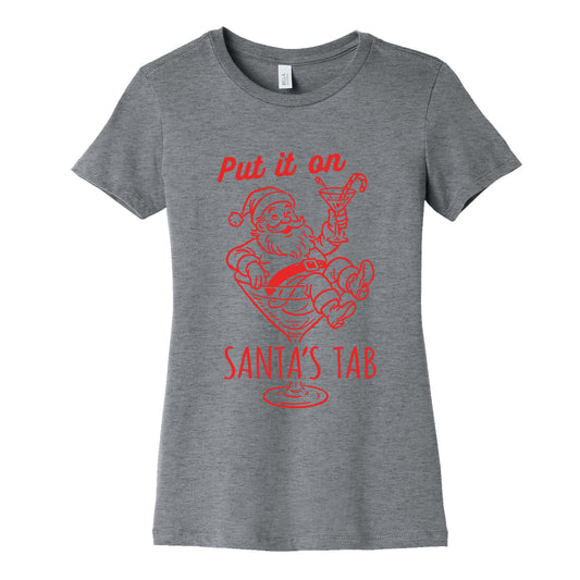 Put it On Santas Tab Womens Cotton Tee