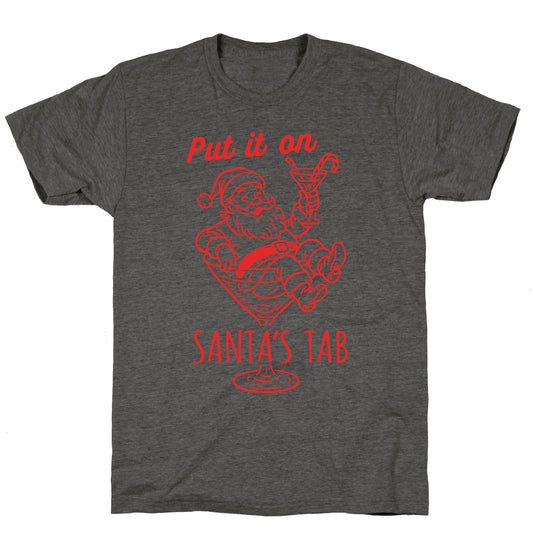 Put it On Santas Tab Unisex Triblend Tee