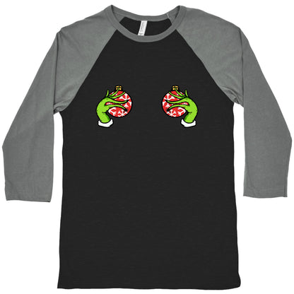 Christmas Boobie Shirt Baseball Tee