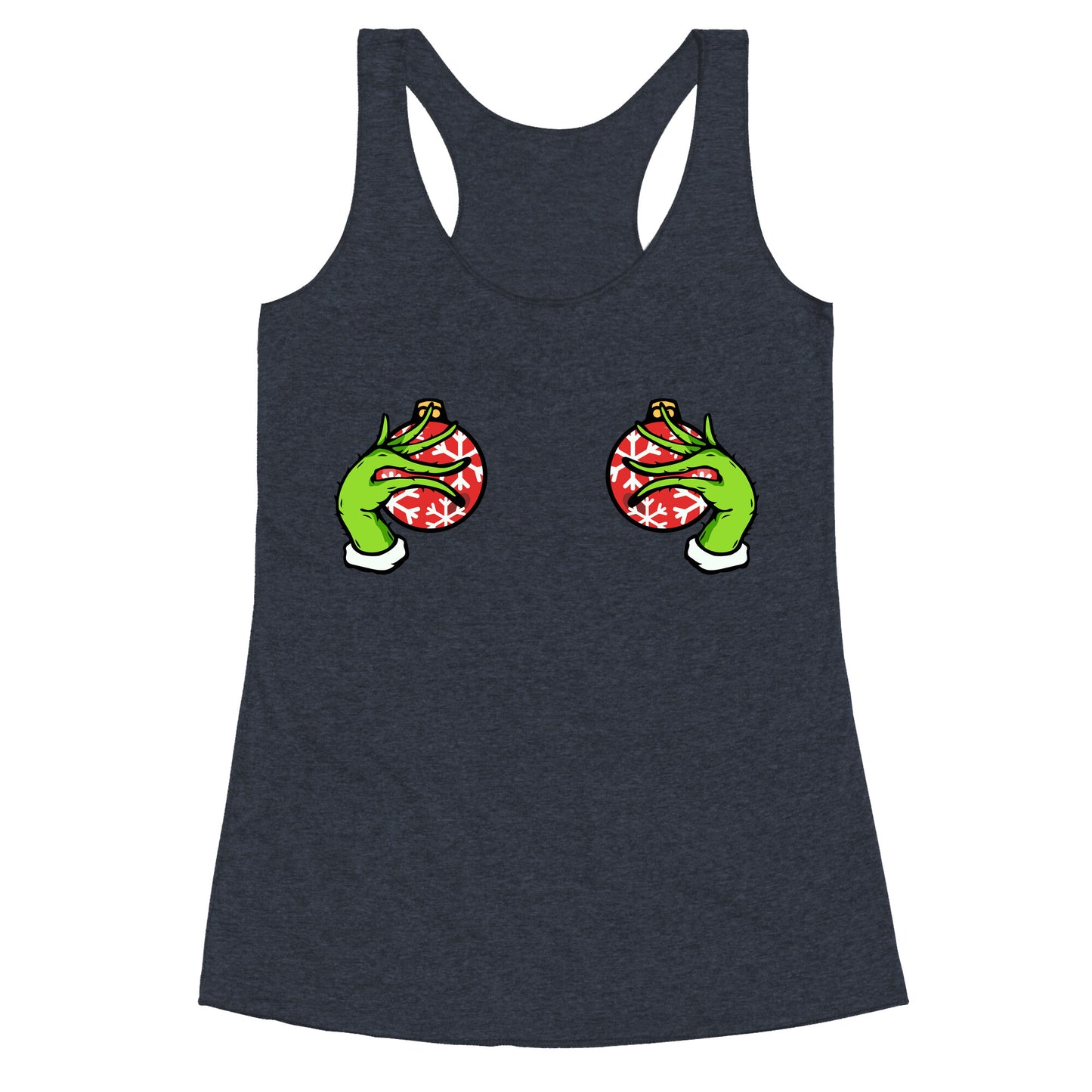Christmas Boobie Shirt Racerback Tank