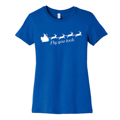 Fly You Fools Christmas Womens Cotton Tee