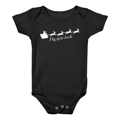 Fly You Fools Christmas Baby One-Piece